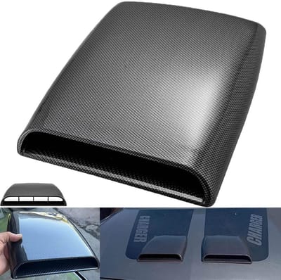 Oneay 1 stuk. (Koolstofvezel) Nep ventilatieroostermasker voor auto, universeel decoratief ventilatieroostermasker voor auto, motorkapsticker.