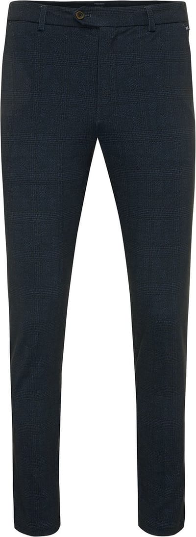 DIMITRI Trouser with check Navy (TRPAIE152 - 803)