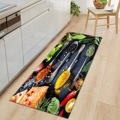 Granen Specerijen Keukenmat Specerijen voor Koken Woonkamer Tapijt Rebound Spons Slaapkamer Vloerkleed Badkamer Badmat Deurmat Antislip 40x60cm