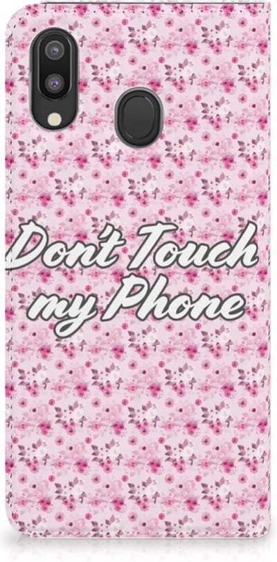 Standcase Hoesje voor Samsung Galaxy M20 Design Case Flowers Pink DTMP