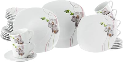 SVN® Serviesset 30 Delig - 6 Persoons - Compleet Servies - Wit - ‎36cm x 34cm x 30cm