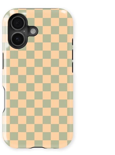 Design Hoesje geschikt voor iPhone 17 | Geschikt Voor Mag | Tiny Squares Checkered Print | Backcover geschikt voor iPhone 17 Calm Tiles