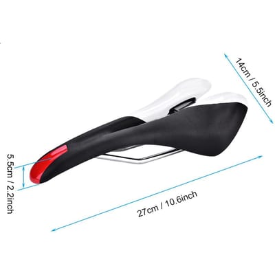 Duurzaam PU Leer Fietsen Fietszadel Kussen Zadel Voor Mountain Racefiets(Zwart & Wit)
