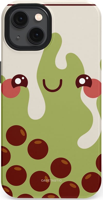 Casetastic Hoesje Geschikt voor Apple iPhone 13 Magsafe - Stijlvolle Beschermende Duo-layer Case - Smeltende pistache bolletjes