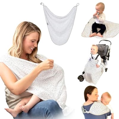 Bamboe & Biologische Katoen Borstvoeding Cover – Multi-functionele Baby Deken voor Zwaddelen en Kinderbedje