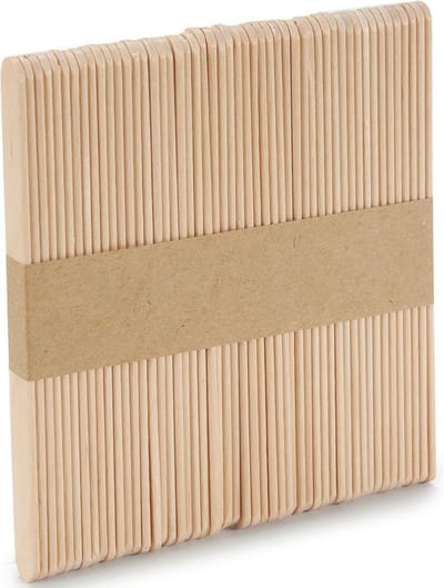 100x stuks Hobby knutsel ijslolly houtjes naturel 15 cm - knutselhoutjes