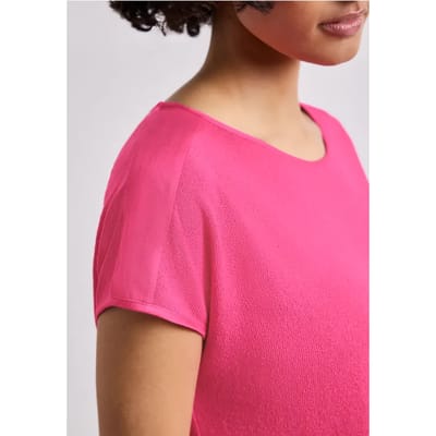 Shirt met boothals en schouderdetails