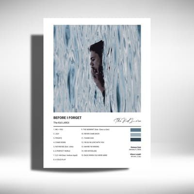 The Kid LAROI - Before I Forget - Metalen Poster 30x40cm - album cover