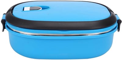 Dailygoody - Lunchbox 900 ml - Thermische Isolatie - Draagbaar en Handig - Blauw/Zwart - Ideaal voor Picknicks - Houdt Maaltijden Warm - Voor Volwasse