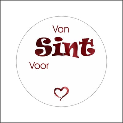 Cadeaustickers Etiketten Sinterklaas Rood