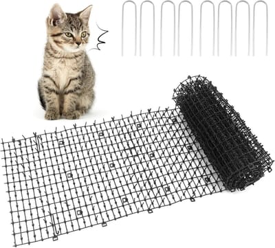 Scare Mat met Spikes voor Katten, Dierenafschrikmat, Plantenbescherming en Grondbedekking (30 x 400cm)