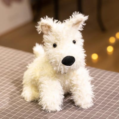 1 Stuk 2024Cm Schattige West-Highland White Terrier Pluche Speelgoed Kawaii Sjaal Hond Poppen Westelijke Hoogland Hond Pluche Speelgoed Leuk Cadeau 20cm