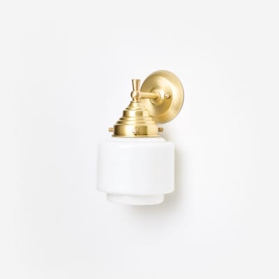 Wandlamp Getrapte Cilinder Small Royal Messing - Art Deco Trade