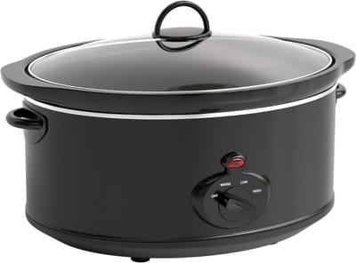 MMP® Slowcooker met timer - Slowcooker - Crockpot - Zwart - ‎22cm x 26cm x 35cm