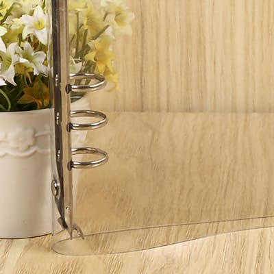 Transparante Binder Omslag Drukknoop Design Slijtvast Milieuvriendelijk PVC Budget Binder voor School A5 beige