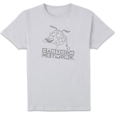 Courage The Cowardly Dog Outline Men's T-Shirt - White - S