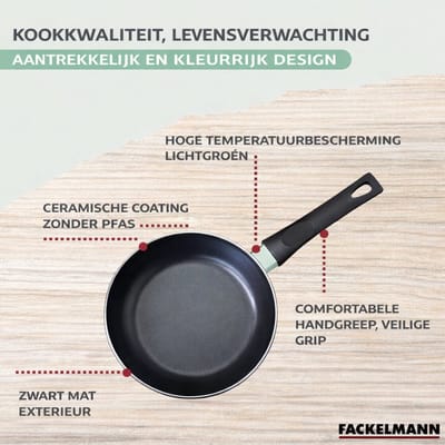 Set van 3 keramische antiaanbakpannen 20, 24 en 28 cm Fackelmann Brandao