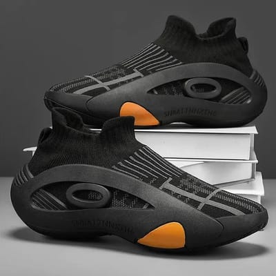 Nieuwe Aankomst Zwart Groen Zomer Sneakers voor Heren Ademende Sokken Casual Sportschoenen Heren Trainers Platform Designer Sneakers Heren 42 zwart