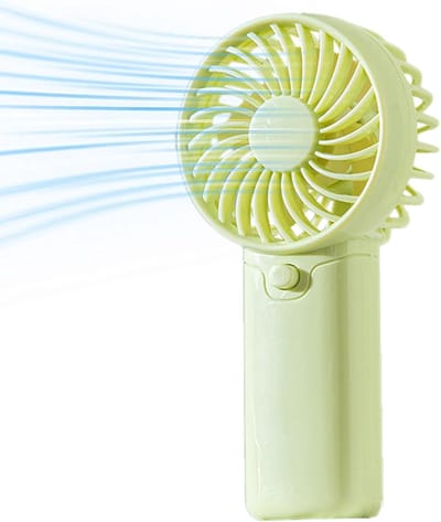 Kleine Draagbare Batterijgevoerde Ventilator – 5 Inch, Stille, Draadloos, voor Bed, Kamperen en Buiten, Geen Batterij (Groen)