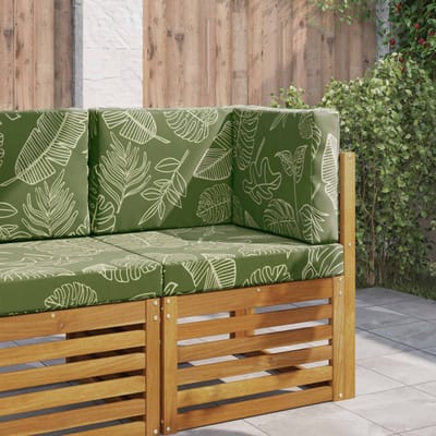 vidaXL - Buitenbankkussen - Polyester - Blad - Design - 60 - x - 60 - cm - Blad - Design