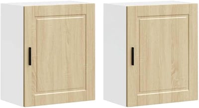 Keukenwandkasten 2 stuks - Keukenmeubel kast - Keuken opbergen - Bewerkt hout - 50 cm breed - Sonoma eiken