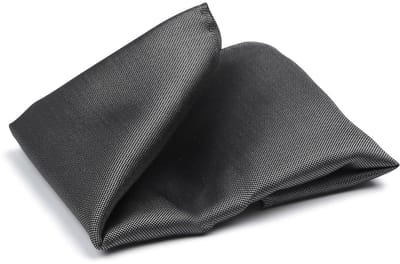 Suitable Zijde Pochet Antraciet - Maat - Heren - Pochetten gemaakt van zijde - 25x25 cm