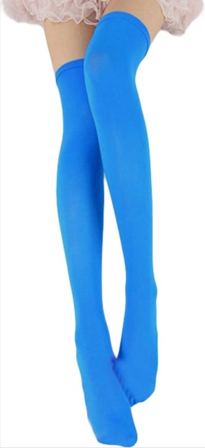 Scoby - Overknee Sokken - Blauwe Sokken - Unisex -Kousen - Socks - Maat 37-43- 54CM