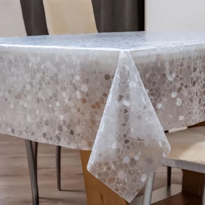 Waterdicht Transparant Tafelkleed Vlekbestendig en Oliebestendig Geometrische Textuur Tafelkleed Rechthoekig Verdikt Tafelkleed 150x180cm