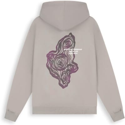 Pure Path Tree trunk hoodie taupe