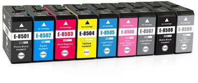 ABC huismerk set 9x inktcartridge geschikt voor Epson T850 geschikt voor Epson Surecolor SC-P800 SC-P800DES SC-P800SE SC-P800SP