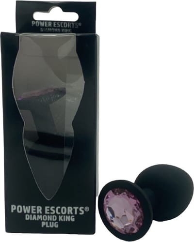 BR135LPINK – Power Escorts Grote Silicone Plug Roze Steen