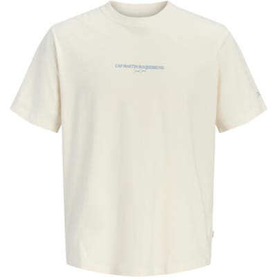 Jack&jones Jorhyeres Back Eement Tee Crew Antique White | Beige | Maat: L