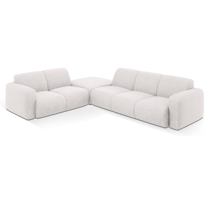 Hoekbank Lola links chenille met hocker | Windsor & Co