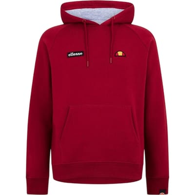 Ellesse Heren-hoodie met raglanmouwen en borduursel (Bourgondië)