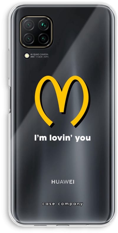 Case Company® - Hoesje geschikt voor Huawei P40 Lite hoesje - I'm lovin' you - Soft Cover Telefoonhoesje - Bescherming aan alle Kanten en Schermrand