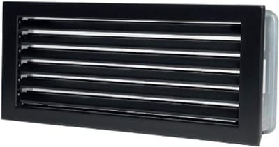 Koude Luchtrooster - Ventilatierooster - Ventilatie en ontluchting - Modern tijdloos design - 23x23 cm - Zwart