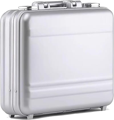 Aluminium Aktetas - Zakelijke Koffer - Veilige Opslag - Dubbel Slot Systeem - 46 x 35 x 11.5cm - Zilver