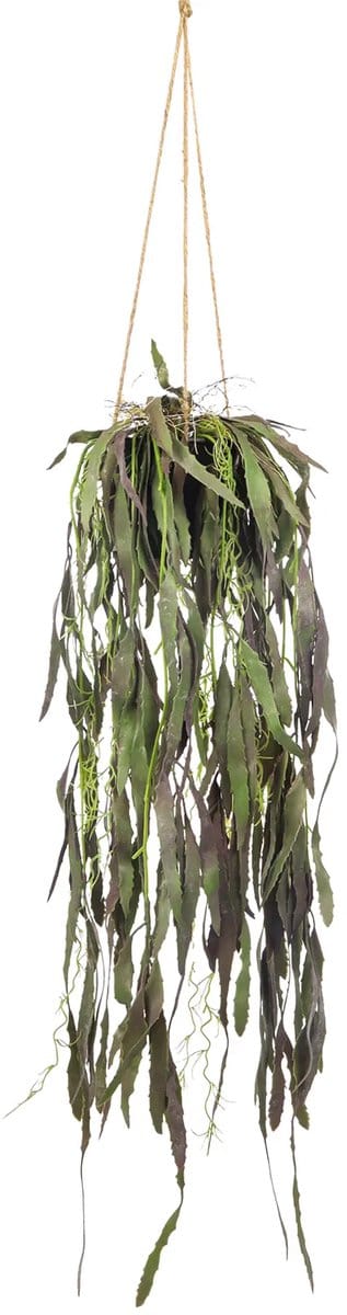 Kunst Hangplant Ramulosa 75 cm | Groen Paars | Kunst Hangplant - Nep Hangplant - Kunst Vetplant