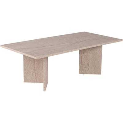 Skye Decor Sabin Travertine Salontafel - Modern & Stijlvol Design voor de Woonkamer - Rechthoekig - 119x60 cm