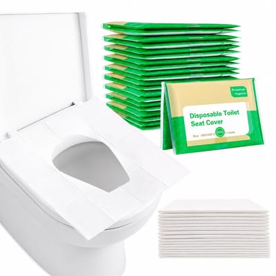Wegwerp Wc Brilhoes – 60 stuks - Hygiënische & Doorspoelbaar - Draagbaar voor Reizen - Hotels Camping Openbare Toiletten - Compact Ontwerp - Duurzame Constructie - Hygiënebewust
