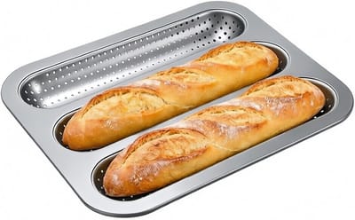 Bakblik Stokbrood - Broodvorm - Zelf Brood Bakken - Geperforeerd Ontwerp - 325 cm - Zwart