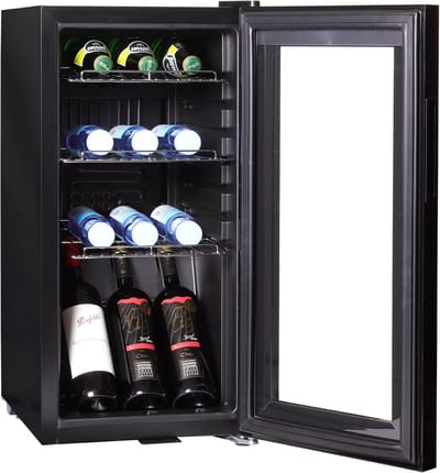 Drankenkoeler - Kleine koelkast - Dranken koelen - Stille werking - 50 liter - Zwart