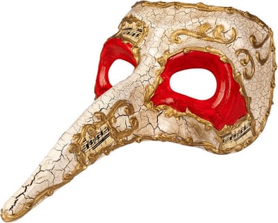 Wit Venetiaans snavel verkleedmasker voor volwassenen - Oogmasker - Gezichtmasker - Carnaval - Snavelmasker