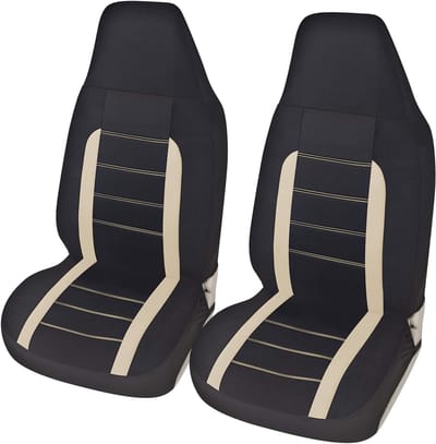 Famanu Auto Voorstoelhoezen Emmer Stoelhoes Automotive Universele Fit voor Sedan Truck Auto Accessoires - Beige