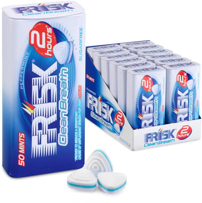 Frisk Clean Breath Peppermint - Frismakers - Suikervrij - 1x12stuks