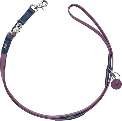 Hondenriem - Verstelbare riem - Dagelijkse wandelingen - 3-voudig verstelbaar - 200 cm - Lila/donkerblauw