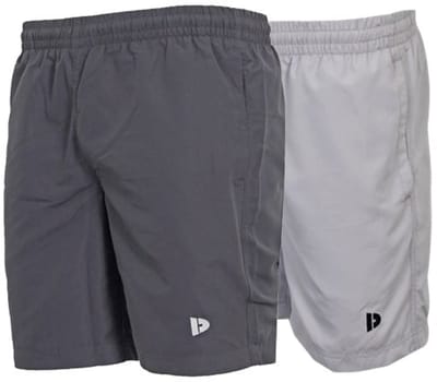 2-Pack Donnay - Micro Fibre Short (Ian) - Sportbroek - Heren - Charcoal-marl/Light grey (788) - maat S