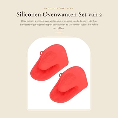 Dailygoods- Ovenwanten Hittebestendig - Antislip - Siliconen - 2 Stuks - Mini - Veilig Koken - Keukenhandschoenen