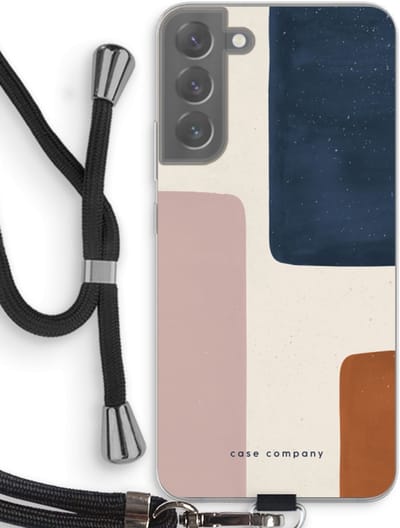 Case Company® - Hoesje met koord geschikt voor Samsung Galaxy S22 Plus hoesje met Koord - Geo #5 - Telefoonhoesje met Zwart Koord - Bescherming aan alle Kanten en Over de Schermrand