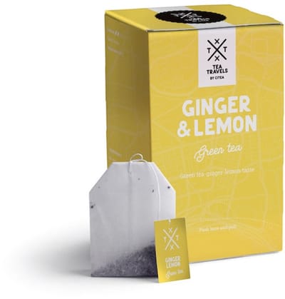 Losse Groene thee Tea Travels - Ginger & Lemon g met Groene thee, gember, natuurlijke citroenzest Soorten